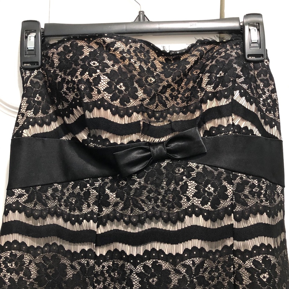Black lace overlay cocktail dress (6)